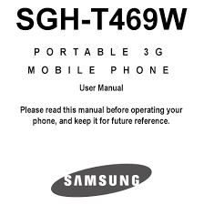How dobu unlock a sim cardon this phone. Samsung Sgh T469w User Manual Pdf Download Manualslib