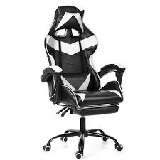 94 x 76 x 50 cm (l x l x h). Vente Flash Chaise Fauteuil De Bureau Blanc Chaise De Jeu Gamer Pivotant Racing Hskkp5186735