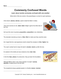 The definitions are simple and not comprehensive. Commonly Confused Words 15