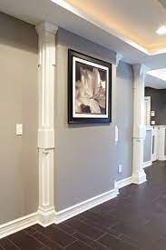 Columns And Tile Pattern Basement Design Home House Design