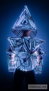 Silent Hill Man Led Light Cage Armor Costume Rainbow Fashion Festival Clothing Light Solutions Etere By Etereshop Led Clothing Light Up Clothes Rainbow Fashion