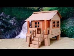 صنع اشياء بالورق كيف تصنع بيت من الكرتون بشكل جميل وسهل house styles bird house outdoor decor