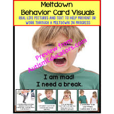 Explore stationery cards designed by thousands of independent artists worldwide. Autism Social Skills Behavior Card Visuals Self Talk To Help With A Meltdown