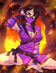 2d breasts bromojumbo claws cleavage mask mileena mortal kombat  mortal kombat 11 swimsuit tarkatan 