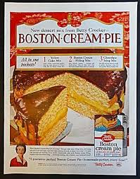 Mashed bananas, eggs, oil, betty crocker cake mix. Retro Boston Cream Pie Betty Crocker Boston Cream Pie Cake Mix Ad 1958 Boston Cream Pie Boston Cream Betty Crocker