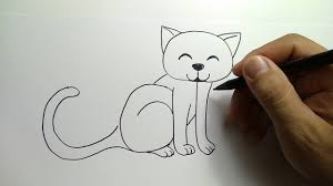 Cara Menggambar Kucing Dari Huruf Cat Youtube