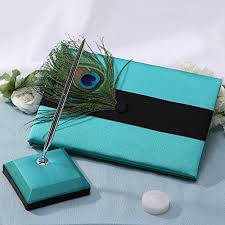 Katemelon Satin Peacock Feather Wedding Guest Book And Pe Https Www Amazon Com Dp B015fh2w3u Ref Wedding Guest Book Elegant Wedding Guest Books Guest Book