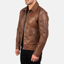 Lavendard Brown Leather Biker Jacket In 2020 Leather Jacket Men Leather Jacket Biker Jacket