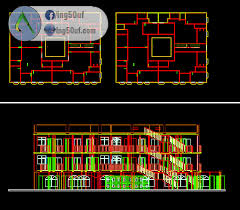 مخطط مقهى نزل اوتوكاد Dwg