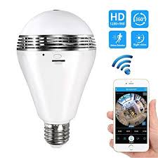 Eroboo Wifi Light Bulb Camera Night Vision Vr Panoramic Bulb Camera With 360 Degree Fisheye Lens Ring Stick Up Cam Review Security Cameras For Home Security Camera System Wireless Home Security