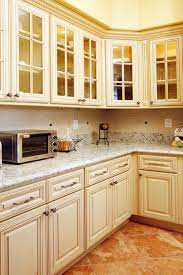 North American Maple Antique White Glaze Kitchen Cabinets With Glass Doors Kitchen Cabinet Styles Antique White Kitchen Kitchen Cabinet Design