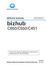 Printing can be performed with the default settings. Pdf Bizhub C451 C550 C650field Svc Mario Castillo Academia Edu