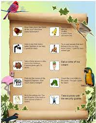 14 endangered animals and where to find them. Zoo Animal Scavenger Hunt Zoo Animals Zoo Scavenger Hunt