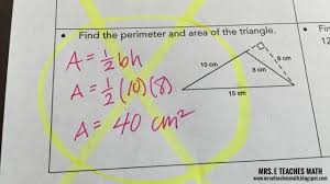 Math Misconceptions Base And Height Of Triangles High School Math Lesson Plans Math Teaching Math