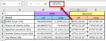 How To Convert Coordinates Latitude And Longitude With Excel