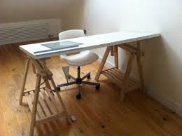 Ikea Trestle Desk Linnmon Finnvard Desk Computer Art Desk Light Box Light Chair Ebay I Love The Artsy Look Trestle Desk Desk Ikea Office Furniture