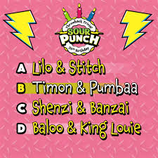 This question is part of animated movies category. Sour Punch Did You Get The Answer To Yesterday S Throwback Trivia Right What Two Disney Characters Are Famous For Singing Hakuna Matata With Simba Follow Us On Facebook Twitter Ig