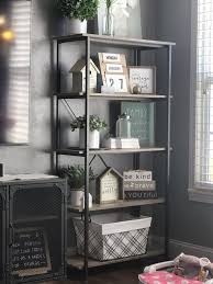 Stratford Rustic 5 Shelf Bookcase Big Lots In 2020 Farmhouse Shelves Decor Bookshelf Styling Living Room Shelf Decor Living Room
