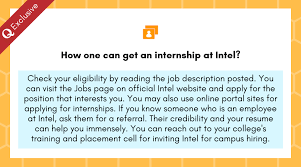 Investor relations 2200 mission college blvd. How One Can Get An Internship At Intel Quora
