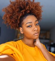 (and yes, some black people have naturally straight hair as well.) Natural Hair Puff Copper Color Curly Hair 9 260 Likes 148 Comments Hair Bae Daye Dayelasoul On Instagram Natural Hair Puff Hair Puff Natural Hair Color