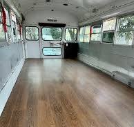 Flooring is complete. : r/skoolies