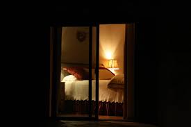 Looking Through Night Time Windows Into The Blogger S Bedroom Beautiful Capture Of Golden Color And Contrast Night Window Window Film Home And Living