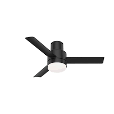 Low profile iii 52 inch. Hunter Gilmour 44 Inch 3 Blade Flush Mount Led Outdoor Ceiling Fan In Matte Black 51333