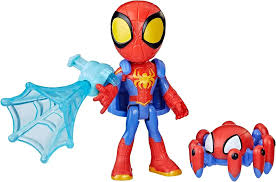 Marvel Spidey His Amazing Friends Web-Spinners Spidey Trace-E 4 Action  Figure Gold Hasbro - ToyWiz