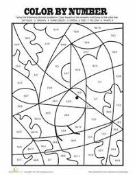Color By Number Division Worksheet Education Com Division Worksheets Math Division Math Coloring