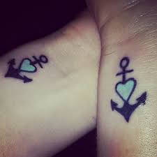 Designs such as a heart pierced with arrows expressive deep feelings of love and several elements can be incorporated with the tattoos for a richer expression. Wrist Small Blue Heart Tattoo Novocom Top