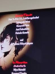 When they thanked all Persona 5 Royal players I started crying again :  rPersona5
