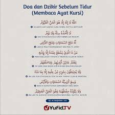 Ensiklopedia Islam Doa Dan Dzikir Sebelum Tidur Membaca Ayat Kursi