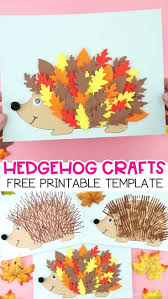 Bastelideen, die nicht viel kosten: Cute Hedgehog Template 3 Ways To Make Hedgehogs For Fall Bastelideen Bastelarbeiten Basteln Herbst