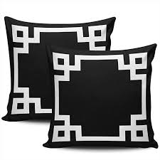 Black And White Accent Pillows Amazon Amazon Com Lekaihuai Home Decoration Throw Pillow Covers Greek Key Border Black And White Pillowcases European Two S In 2020 Pillows Throw Pillow Covers Throw Pillows