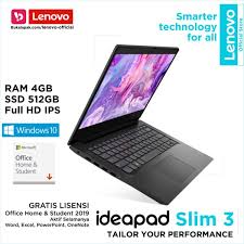 Pembayaran mudah, pengiriman cepat & bisa cicil 0%. Jual Lenovo Ideapad Slim 3 I3 1005g1 Ram 4gb Ssd 512gb Intel Uhd Graphics 14 Fhd Ips Pnid Ppid Pqid