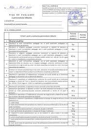 Mentul carierei stiintifice, didactice si metodice si al dezvoltării dobandite prin participarea la. Fisa De Evaluare A Personalului Didactic 2019 Criterii Si Punctaje
