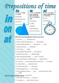 Prepositions Of Time Calisma Tablolari Egitim Ingilizce