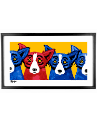 In 1992, George Rodrigue painted The Blues Can Hide a Bad Apple, a work  that features three blue dogs and one red dog. Rodrigue began painting red  dogs in 1990 to depict