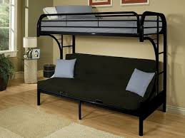 Futon bunk beds for sale are not only fun, they are also functional. Black Metal Twin Full Futon Bunk Bed Frame The Furniture Mart