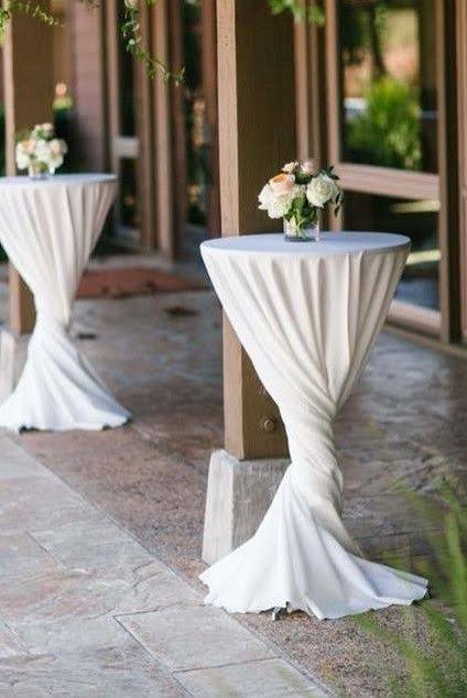 10 Cocktail Table Wedding Decor Ideas to Style Your Reception | CV Linens™