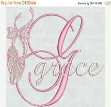 Instant Download Ballet Slippers Ballerina Machine Embroidery Fancy Fonts Alphabet Monograms Fancy Fonts Alphabet Machine Embroidery Designs