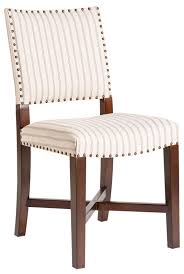 Dining Chair La Jolla Pair Denim Stitch Stripe Upholstery Birch Wood Dark Walnut Furniture Upholst Dining Chairs For Sale Dining Chairs Antique Dining Chairs
