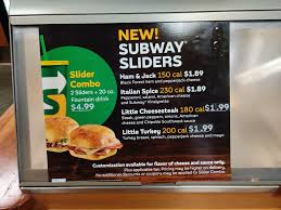 Make it what you want at subway®! Subway Releases New Slider Menu Biteandchewfoodreviews
