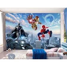Decoration Murale Chambre Enfant Papier Peint 3d Personnalise Les Heros Mural Wallpaper Superhero Wallpaper Batman Wallpaper