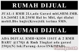 Info harga terbaru rumah dijual lengkap dengan foto & detail propertinya. 7 Contoh Iklan Jual Rumah Yang Menarik Konsumen Yukampus