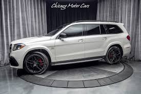 Polar white with classic red/black interior. Used 2019 Mercedes Benz Gls63 Amg Suv Matte Black Amg Wheels Low Miles For Sale Special Pricing Chicago Motor Cars Stock 17037