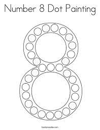 All math coloring pages including this number eight coloring page can be downloaded and printed. Number 8 Dot Painting Coloring Page Twisty Noodle