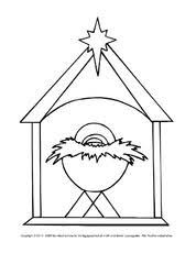 Ausmalbild Krippe In Der Grundschule Religiose Motive Ausmalbilder Weihnachten Feste Und Feiertage Hus Klasse 1 Grundschulmaterial De