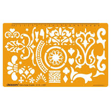 You can create soft watercolor effects by stenciling flowers with a dense foam roller or stencil brush. Floral Pattern Design Template Art Craft Drafting Template Stencil Symbols Technical Drawing Scale Buy Online In Angola At Angola Desertcart Com Productid 37884268