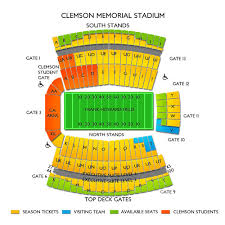 clemson memorial stadium 2019 seating chart